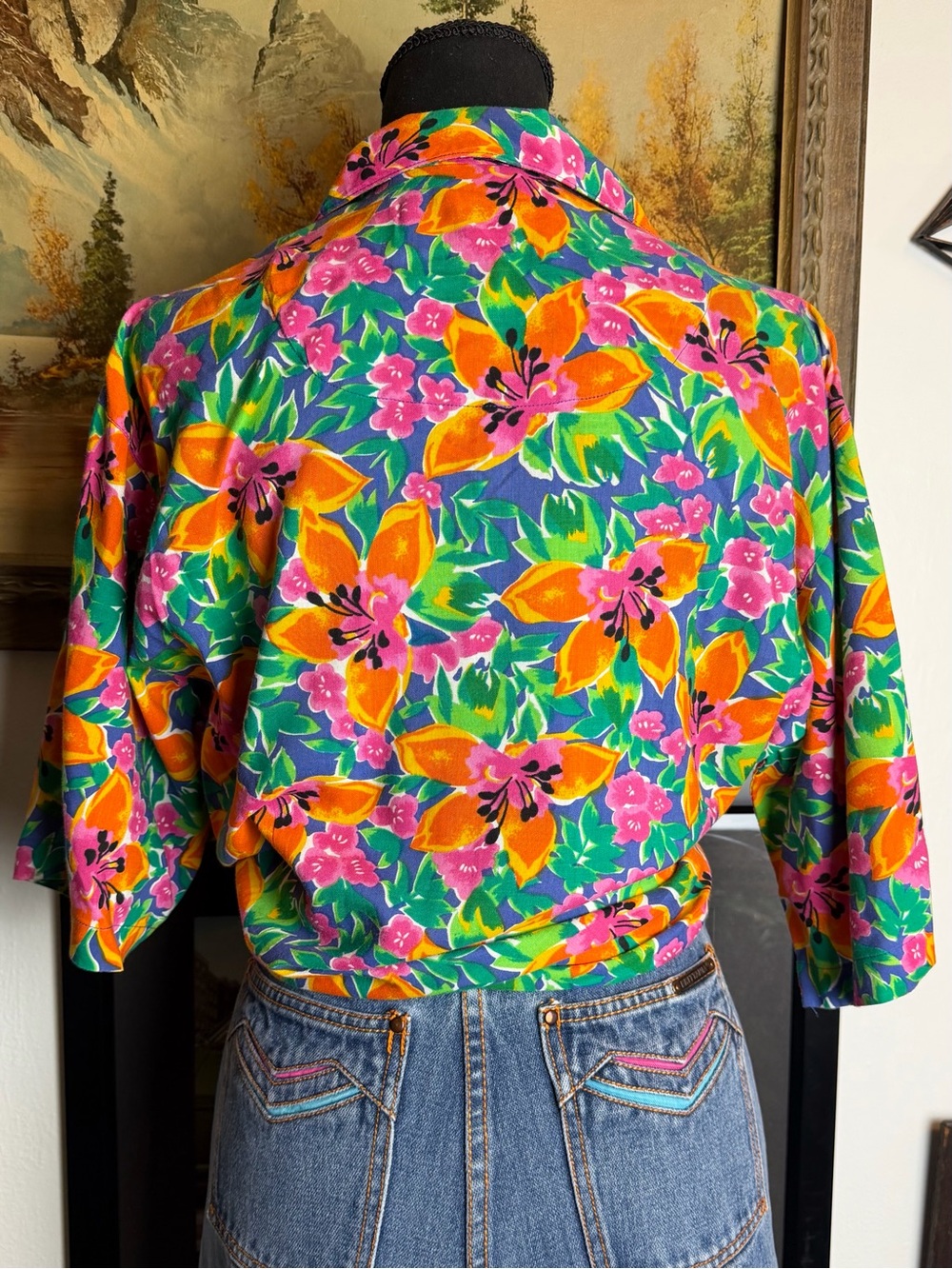 Vintage 80s-90s WOOLRICH Floral Blouse Women's - Picture 8 of 10